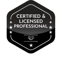 Certified and Licensed Professional badge